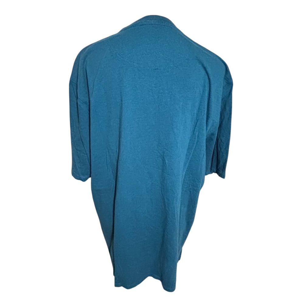 Men’s Pendleton Teal Blue Leather Patch Pocket Te… - image 4